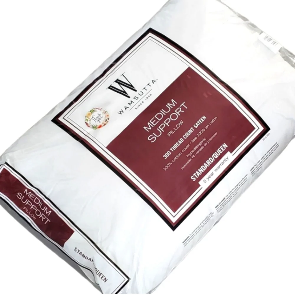 Brand New Wamsutta Medium Support Pillow - White. Standard/Queen.